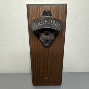Merch Source Cap Catching, Magnet Bottle Opener Durable Wood/Metal Construction